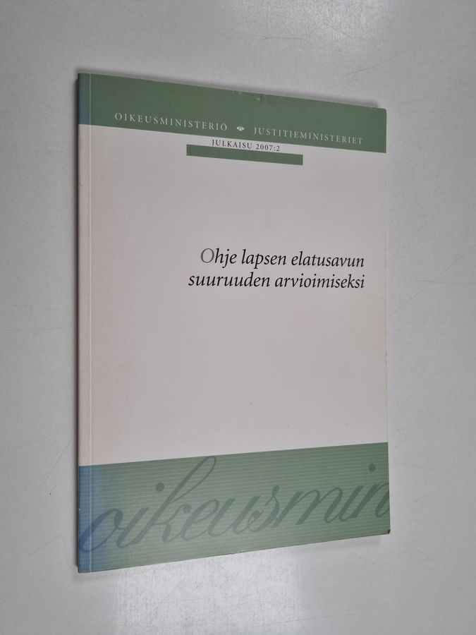 Ohje lapsen elatusavun suuruuden arvioimiseksi.