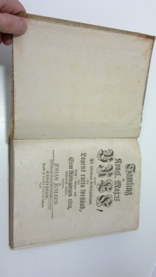 Johan Jusleen : Samling Af Kongl. Maj:ts Bref 1-2 (1751 & 1787) hwilka På inkomna förfrågningar om Lagens rätta förstånd, Eller Eljest i sådana mål Som Rättegången röra, Utfärdade blifwit