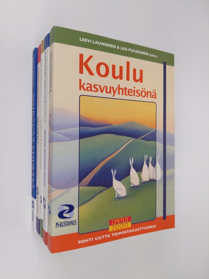 Pulkkinen Lea : Mukavaa yhdessä - Soisaalinen alkupääoma ja lapsen soisaalinen kehitys / Kansanen, Pertti : Viisi polukua - opettajasta tutkijaksi / Launonen, Leevi : Koulu kasvuyhteisönä - kohti uutta toimintakulttuuria / Kansanen, Pertti : Luovuutta, motivaatiota, tunteita - opetuksen tutkimuksen uusia suuntia / Salminen, Pirjo : Yhdessä kasvattamaan - kohti välittämisen toimintakulttuuria