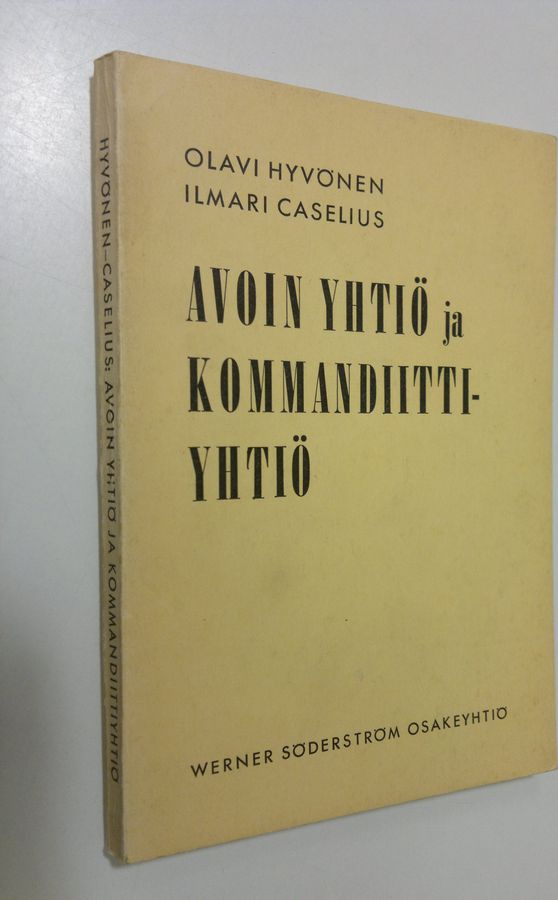 Avoin yhtiö ja kommandiittiyhtiö