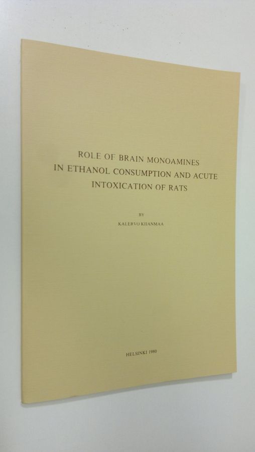 Role of brain monoamines in ethanol consumption and acute intoxication of rats