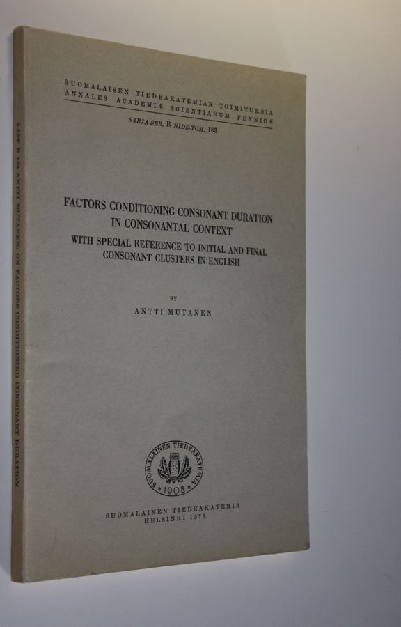 Factors conditioning consonant duration in consonantal context