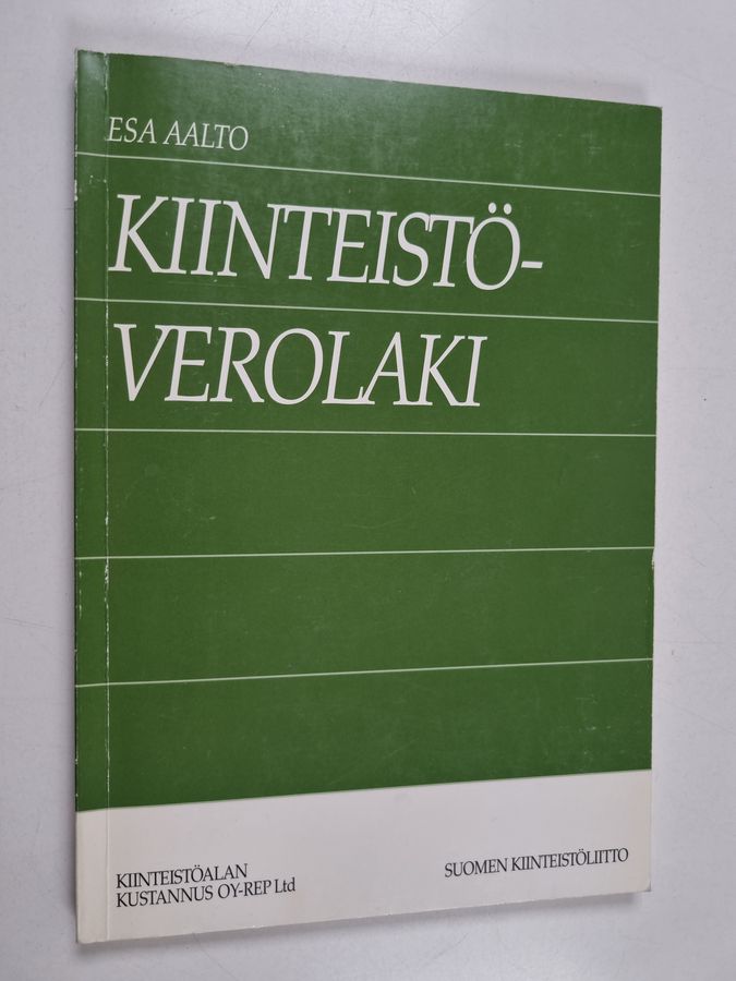Esa Aalto : Kiinteistöverolaki
