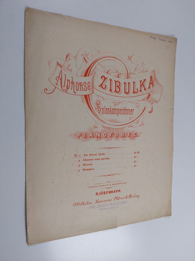 Alphonse Zibulka : Salonkompositioner for pianoforte