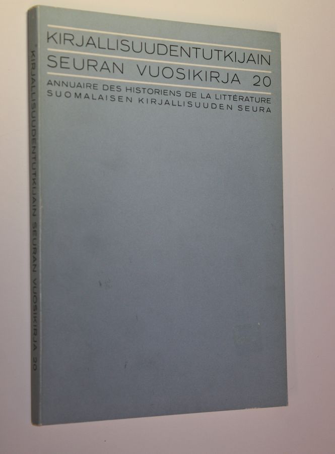 Kirjallisuudentutkijain seuran vuosikirja 20