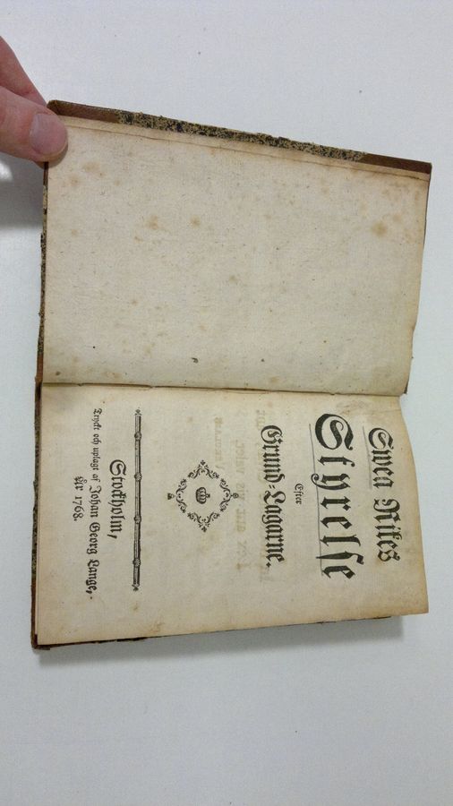 Isak Faggot : Svea Rikes styrelse efter grund-lagarne (1768)