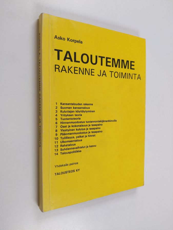 Taloutemme rakenne ja toiminta