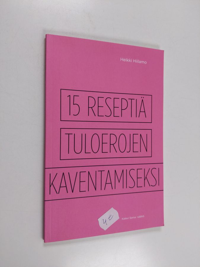 15 reseptiä tuloerojen kaventamiseksi