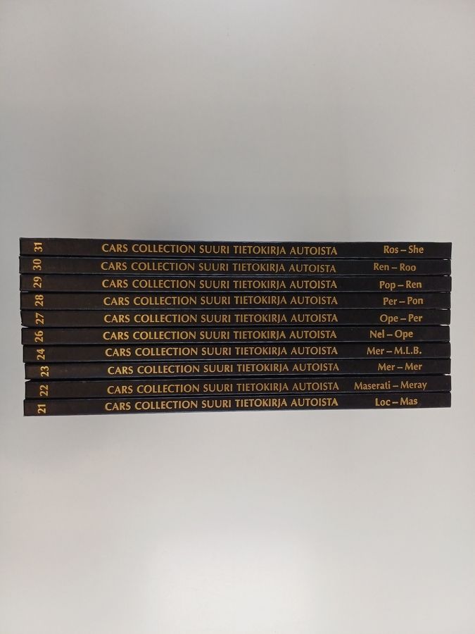 Cars collection - suuri tietokirja autoista 21-31 (25 puuttuu)