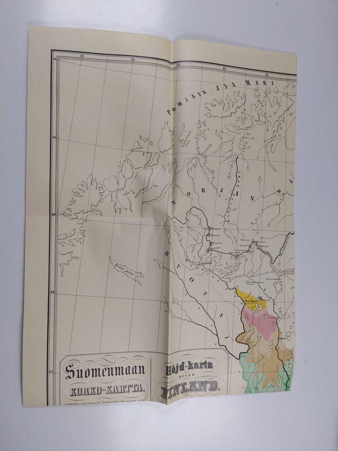 Suomenmaan korko-kartta = Höjd-karta öfver Finland (näköispainos)