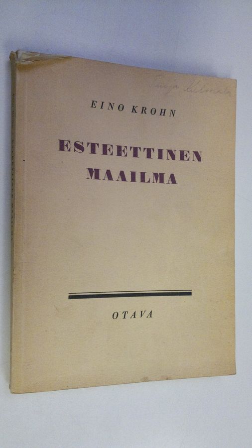 Eino Krohn : Esteettinen maailma