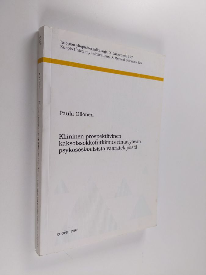 Kliininen prospektiivinen kaksoissokkotutkimus rintasyövän psykososiaalisista vaaratekijöistä =