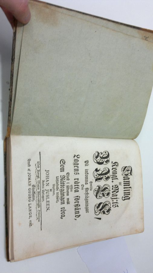 Johan Jusleen : Samling Af Kongl. Maj:ts Bref (1787) hwilka På inkomna förfrågningar om Lagens rätta förstånd, Eller Eljest i sådana mål Som Rättegången röra, Utfärdade blifwit