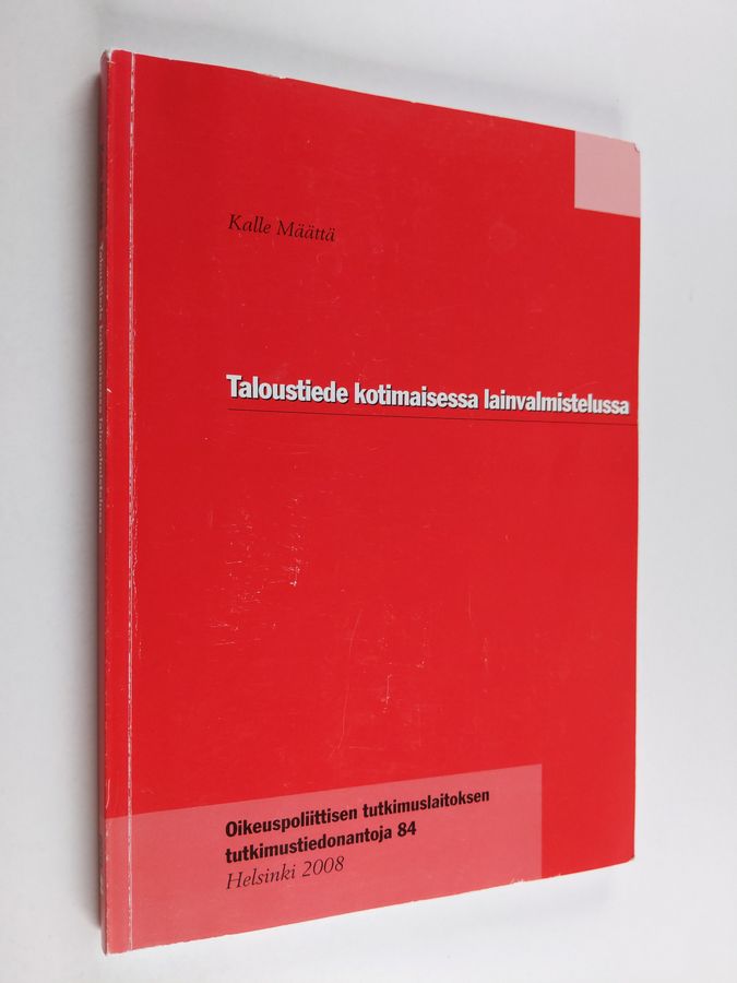 Taloustiede kotimaisessa lainvalmistelussa