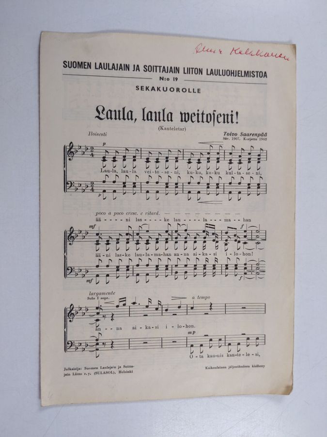 Laula, laula neitoseni!
