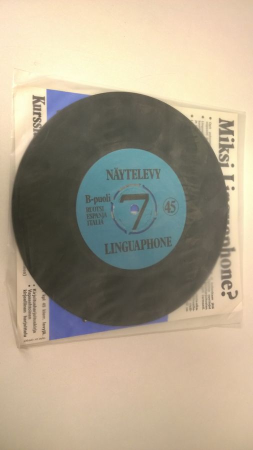 Linguaphone 7" (näytelevy) : äänitysnäytteiden tekstit