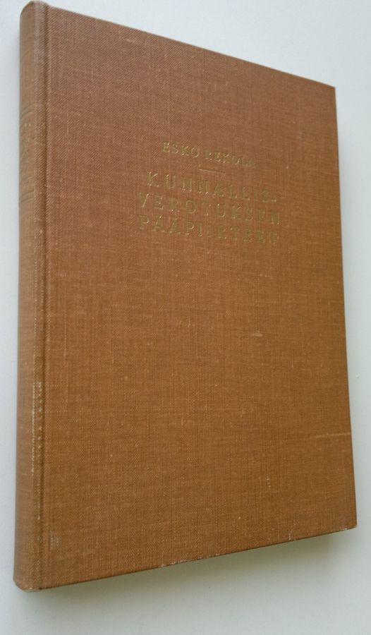 Esko Rekola : Kunnallisverotuksen pääpiirteet