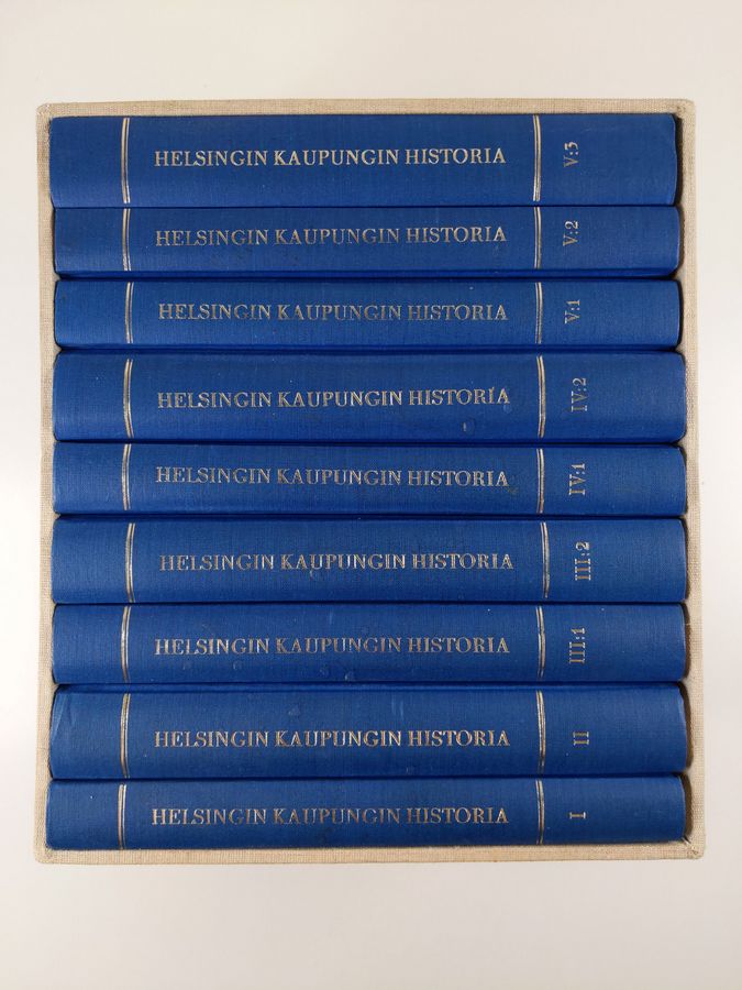 Helsingin kaupungin historia I-V (9 kirjaa, koko sarja)
