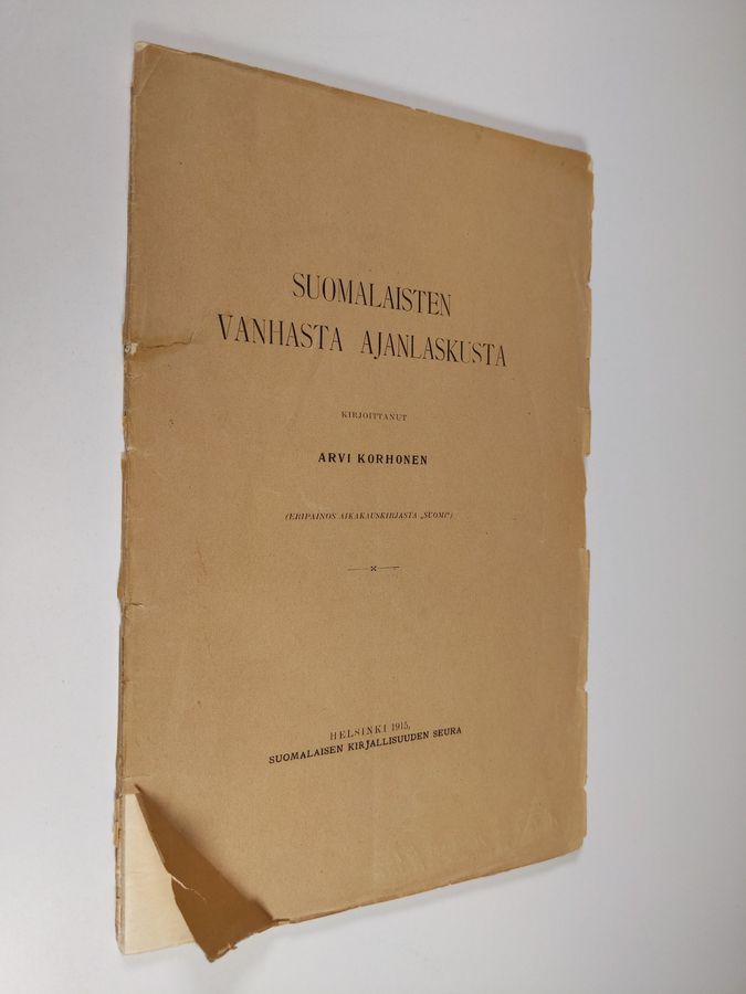Arvi Korhonen : Suomalaisten vanhasta ajanlaskusta