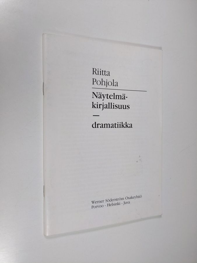 Näytelmäkirjallisuus - dramatiikka