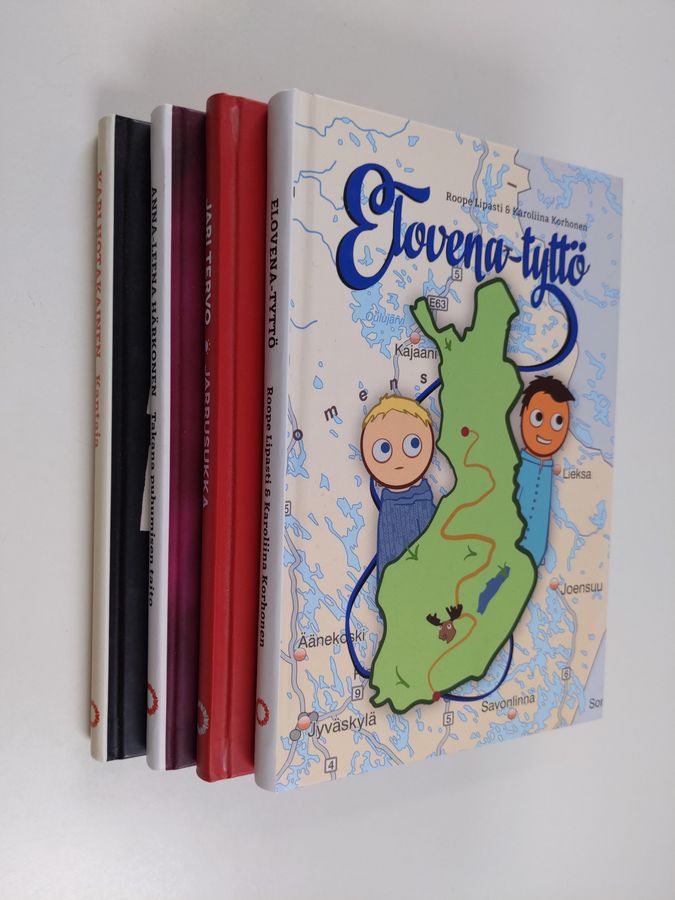 Kirjan ja ruusun päivä-paketti : Kantaja ; Takana puhumisen taito ; Jarrusukka ; Elovena-tyttö