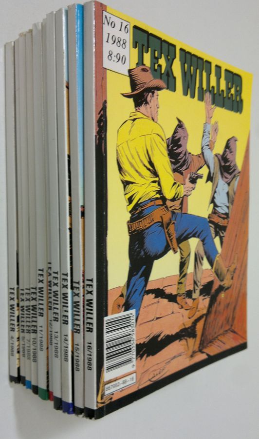 Tex Willer vuosikerta 1988 (puuttuu nrot 1,2,3,6,8,9)