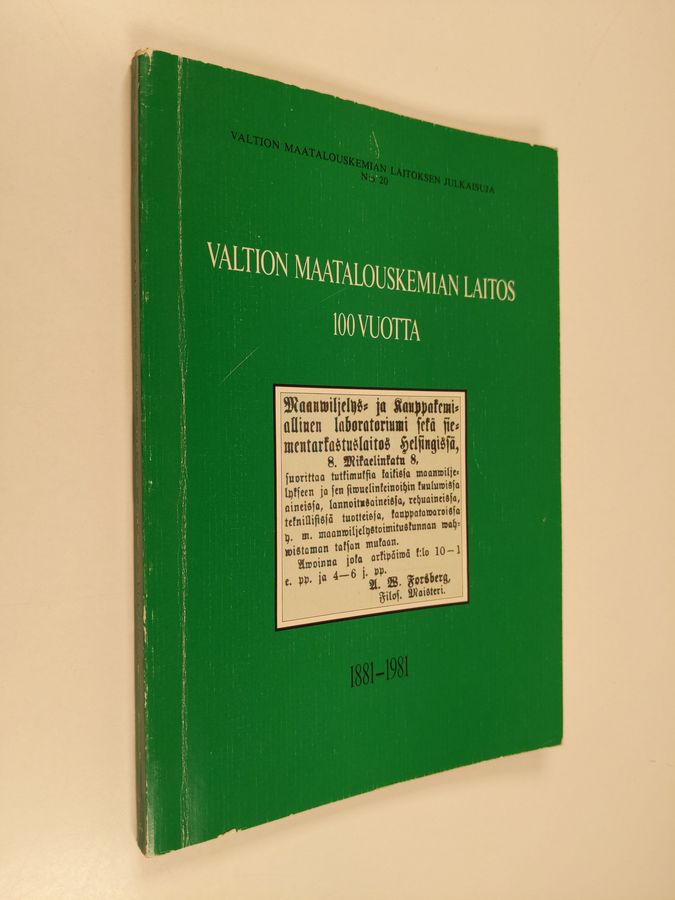 Valtion maatalouskemian laitos 100 vuotta