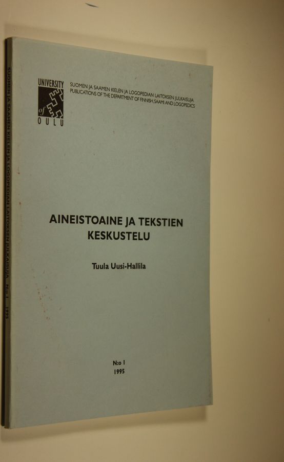 Aineistoaine ja tekstien keskustelu