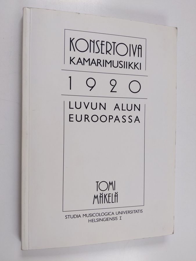 Konsertoiva kamarimusiikki 1920-luvun alun Euroopassa