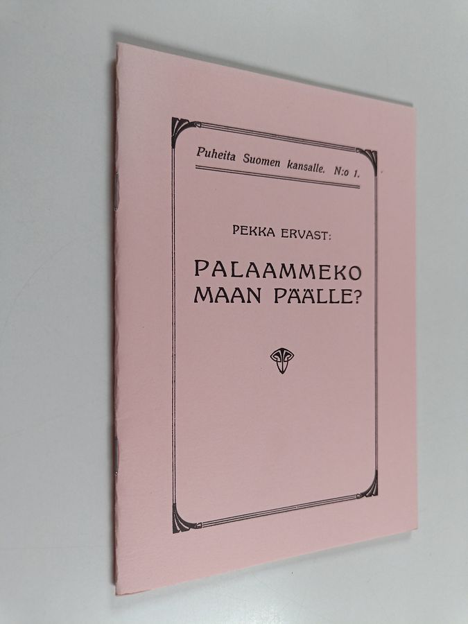 Palaammeko maan päälle?