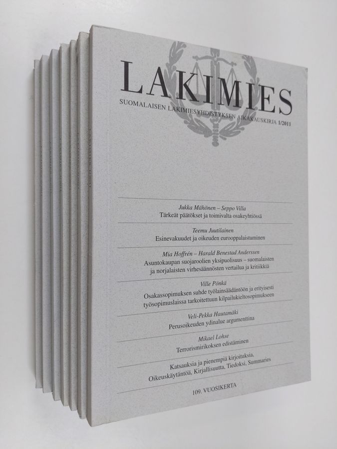 Lakimies vuosikerta 2011 (8 numeroa)