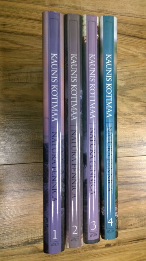 Kaunis kotimaa : Natura Fennica 1-4, Itämeri ; Peltojen Suomi ; Luonto kaupungissa ; Järvet ; Metsät ; Länsipohja ; Peräpohjola ; Metsä-Lappi ; Tunturi-Lappi ; Pohjanlahti ; Suot ; Lakeus