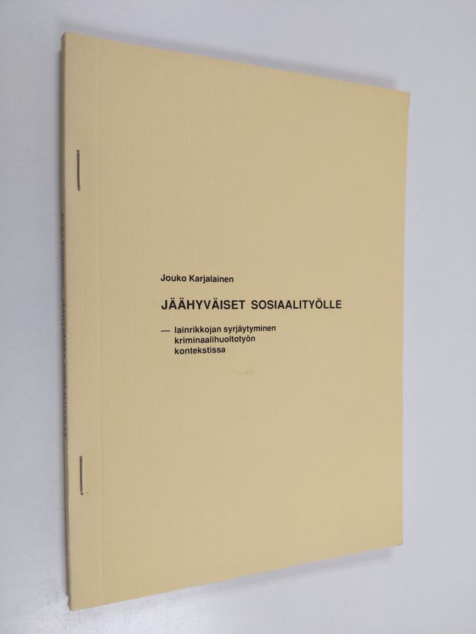 Jäähyväiset sosiaalityölle