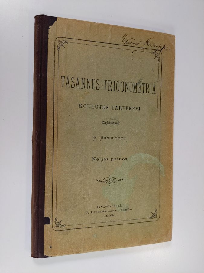 E. Bonsdorff : Tasannes-trigonometria : koulujen tarpeeksi
