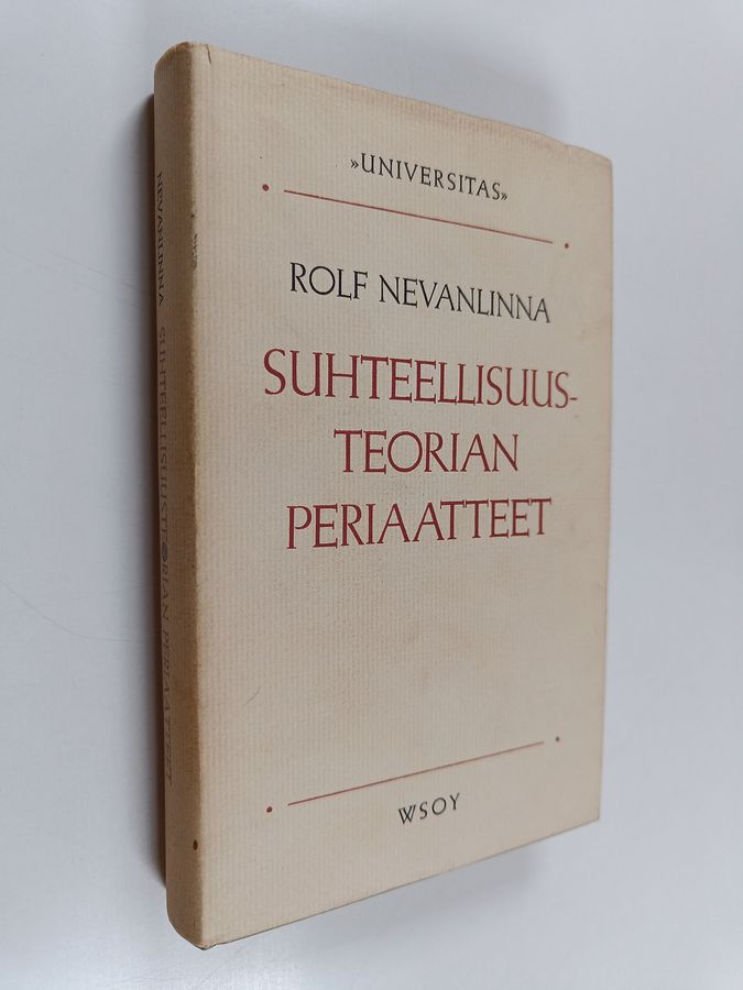 Rolf Nevanlinna : Suhteellisuusteorian periaatteet