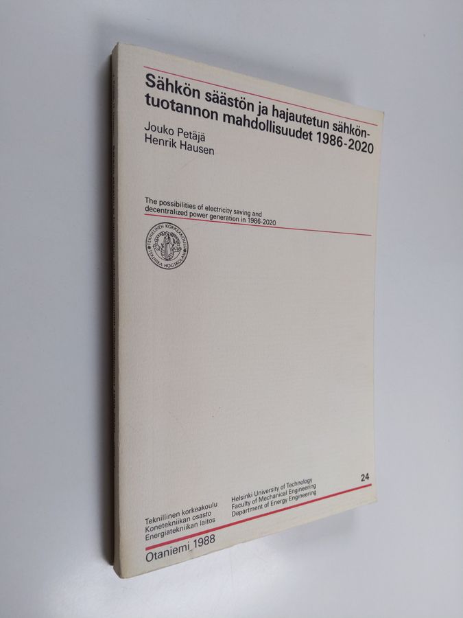 Sähkön säästön ja hajautetun sähköntuotannon mahdollisuudet 1986-2020