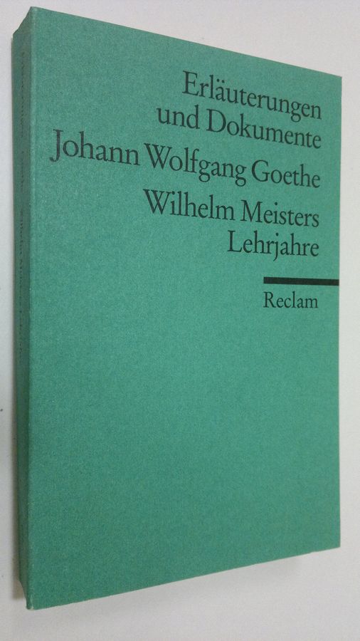 Ehrhard Bahr : Johann Wolfgang Goethe - Wilhelm Meisters Lehrjahre