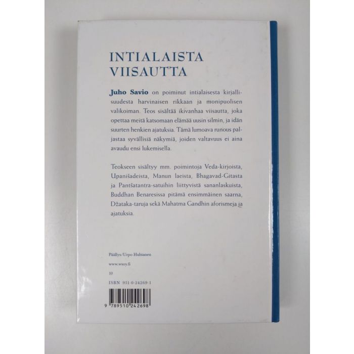 Juho Savio (toim.) : Intialaista viisautta