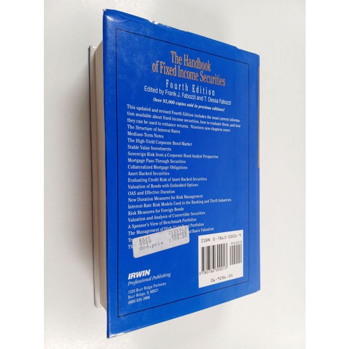 The handbook of fixed income securities, author unknown