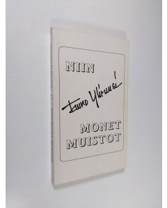 Kirjailijan Tauno Yliruusi käytetty kirja Niin monet muistot