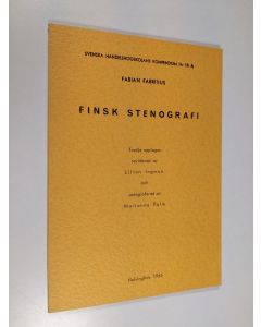 käytetty kirja Finsk stenografi