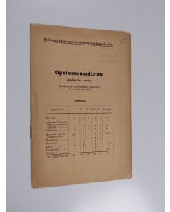 käytetty teos Opetussuunnitelma apukoulua varten