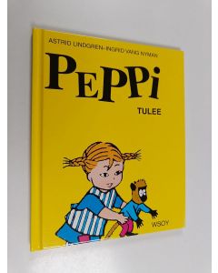 Kirjailijan Astrid Lindgren käytetty kirja Peppi tulee