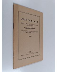 käytetty teos Pöytäkirja Lapin läänin vaalipiirin sos.-dem. piirijärjestön r.y. vuosikokouksesta, joka pidettiin Kemissä 25 päivänä huhtikuuta 1943
