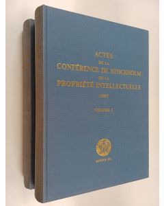 käytetty kirja Actes de la conférence de Stockholm de la propriété intellectuelle (1967) Vol 1-2