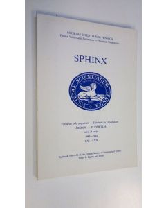 Kirjailijan Societas scientiarum Fennica käytetty kirja Sphinx Årsbok - Vuosikirja LXI-LXII 1983-1984