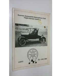 käytetty teos Suomen Automobiili-Historiallinen Klubi Päijät-Hämeen kerho r.y. : SA-KH:n XXVI valtakunnalliset retkeilyajot Lahdessa 25.-26.5.1985