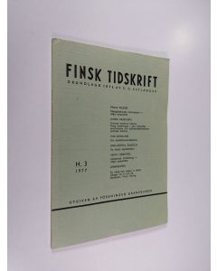 käytetty kirja Finsk tidskrift 3/1977