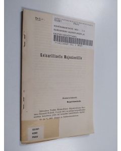käytetty teos Keisarilliselle majesteetille alamaisimmasti, margariinikomitealta