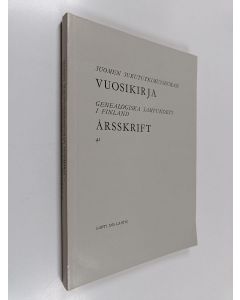 käytetty kirja suomen sukututkimusseuran vuosikirja : 41 genealogiska samfundets i finland årsskrift